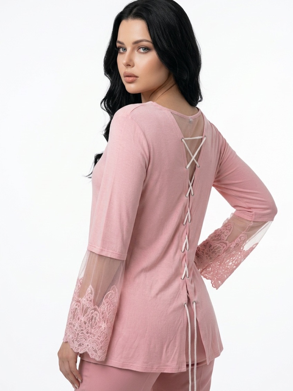 Lace detail tunic